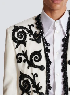 Balmain Embroidered Velvet Spencer Jacket