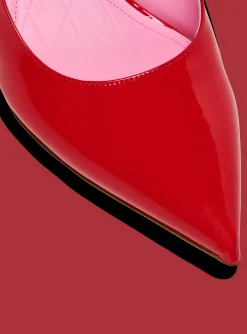 Women Balmain Eva Kitten Slingbacks In Patent Leather
