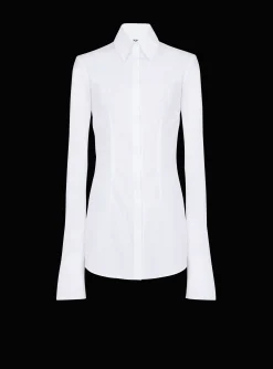 Women Balmain Fitted Poplin Shirt