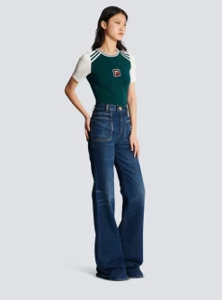 Women Balmain Flared Denim Jeans