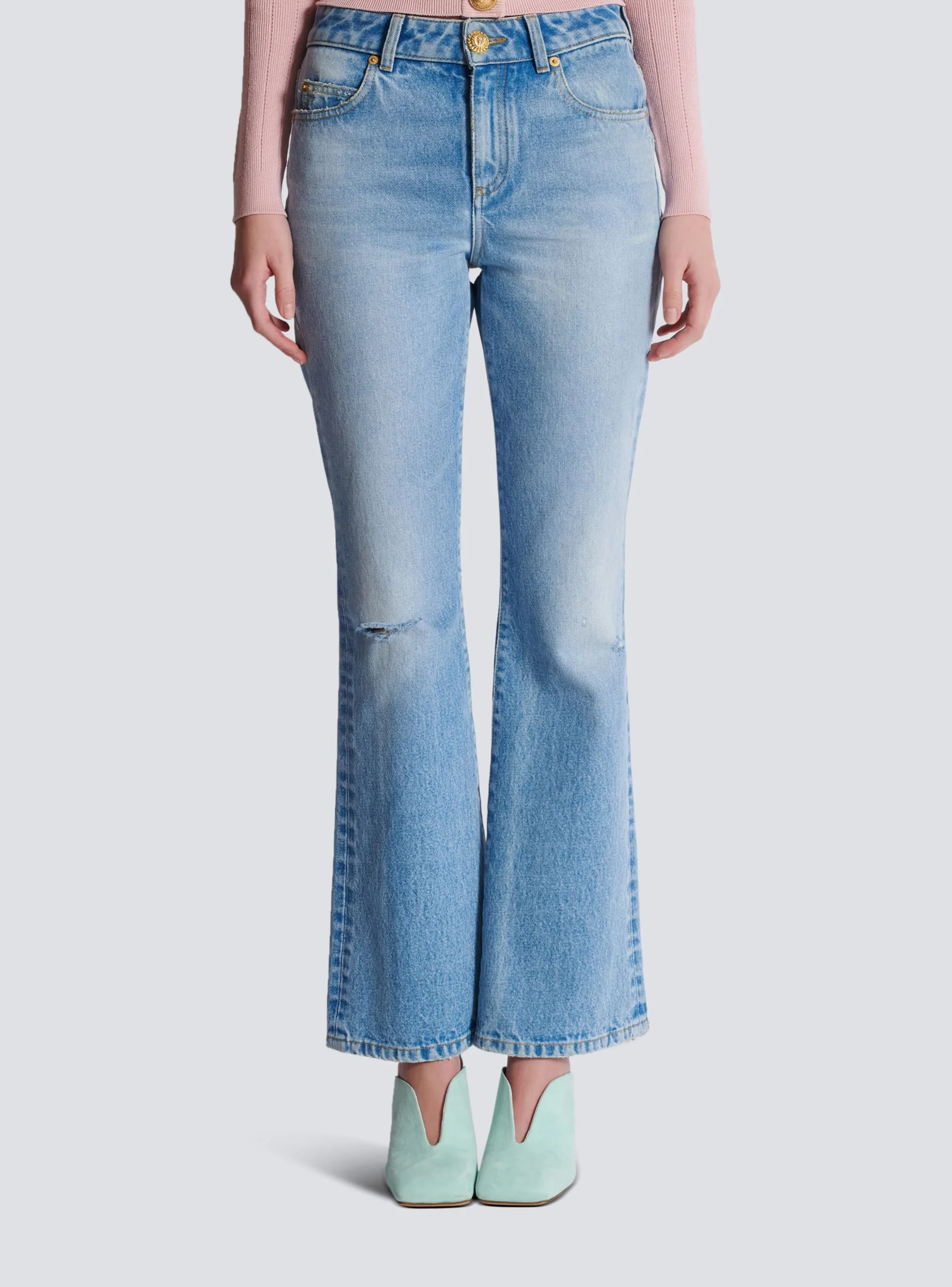 Women Balmain Flared Denim Jeans
