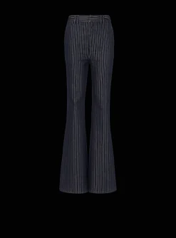 Women Balmain Flared Jeans With Lurex Stripes