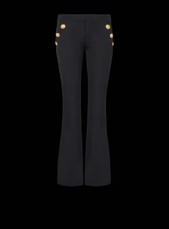 Women Balmain Flared Trousers With Buttons