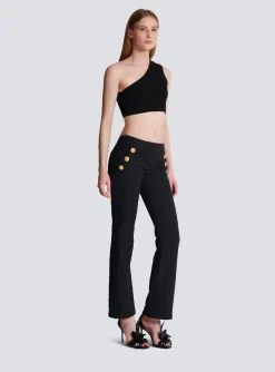 Women Balmain Flared Trousers With Buttons