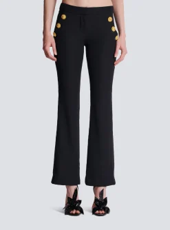 Women Balmain Flared Trousers With Buttons