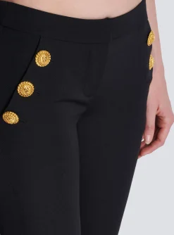 Women Balmain Flared Trousers With Buttons