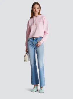 Women Balmain Flocked Paris Hoodie