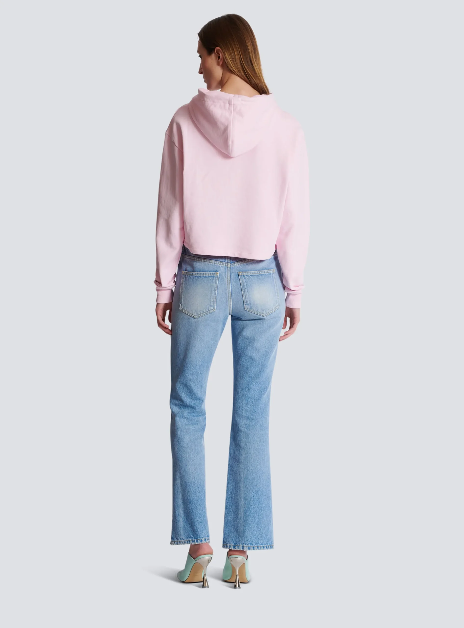 Women Balmain Flocked Paris Hoodie