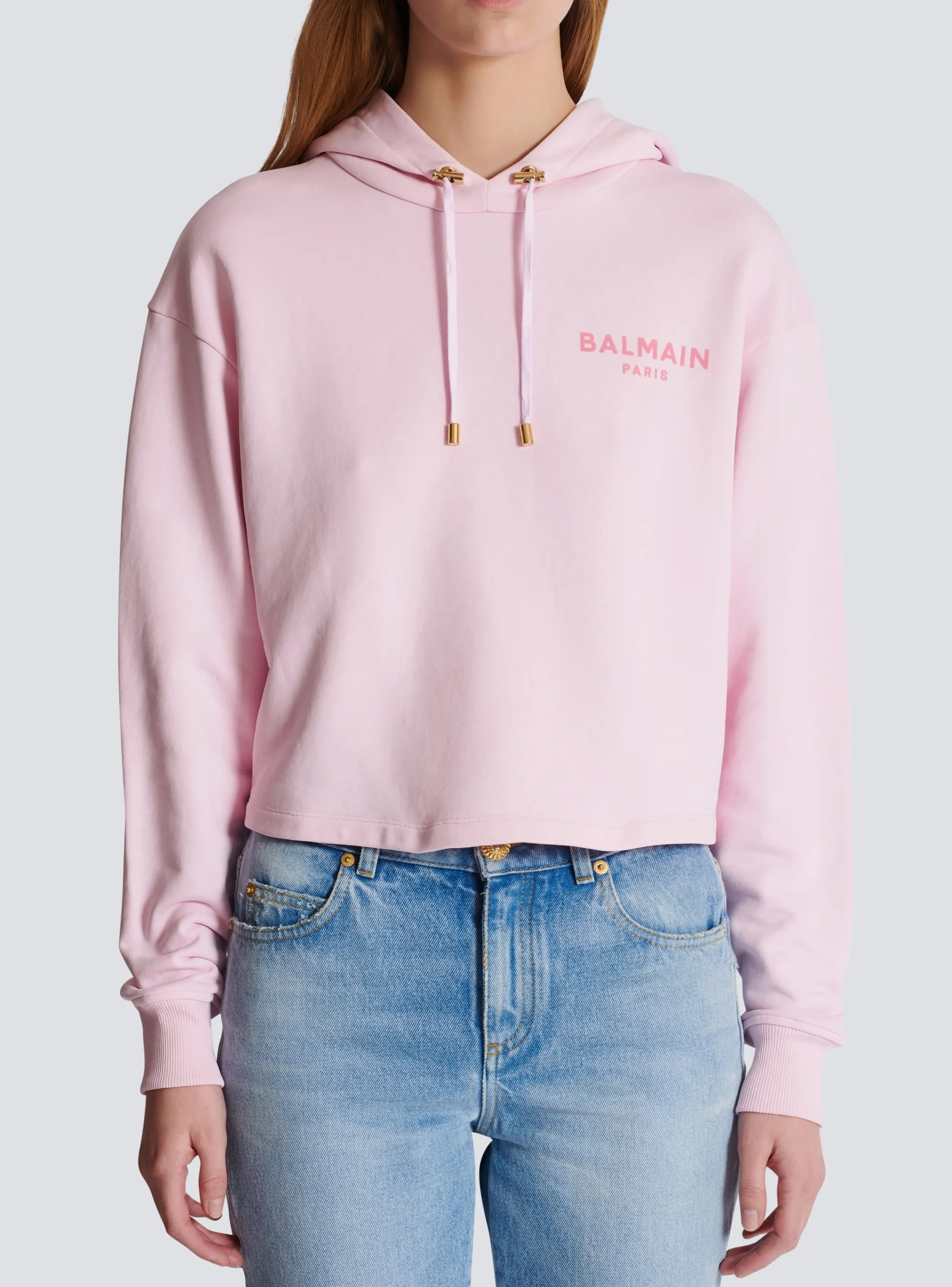 Women Balmain Flocked Paris Hoodie