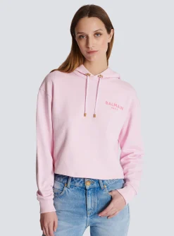 Women Balmain Flocked Paris Hoodie
