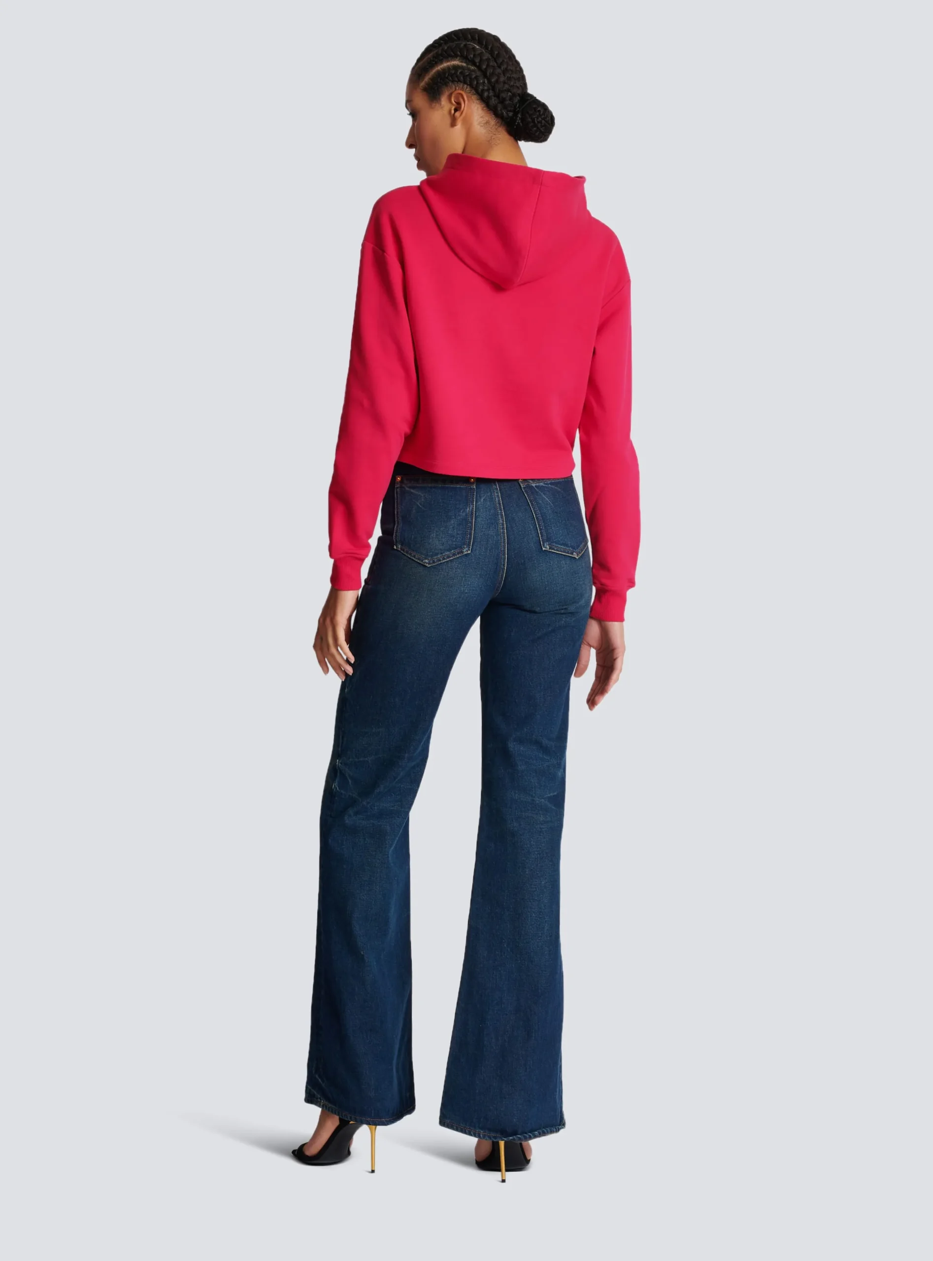 Women Balmain Flocked Paris Hoodie