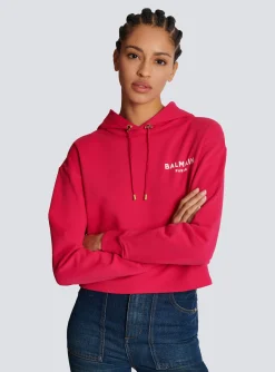 Women Balmain Flocked Paris Hoodie