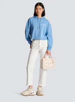 Women Balmain Flocked Paris Hoodie