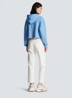 Women Balmain Flocked Paris Hoodie