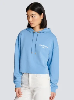 Women Balmain Flocked Paris Hoodie