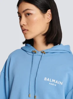 Women Balmain Flocked Paris Hoodie