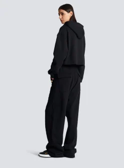 Women Balmain Flocked Paris Hoodie