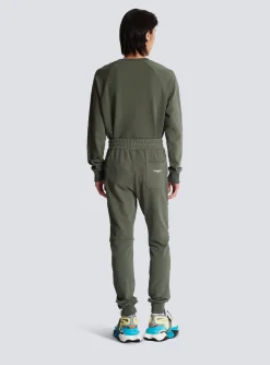 Balmain Flocked Paris Joggers