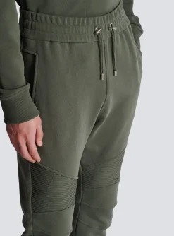 Balmain Flocked Paris Joggers