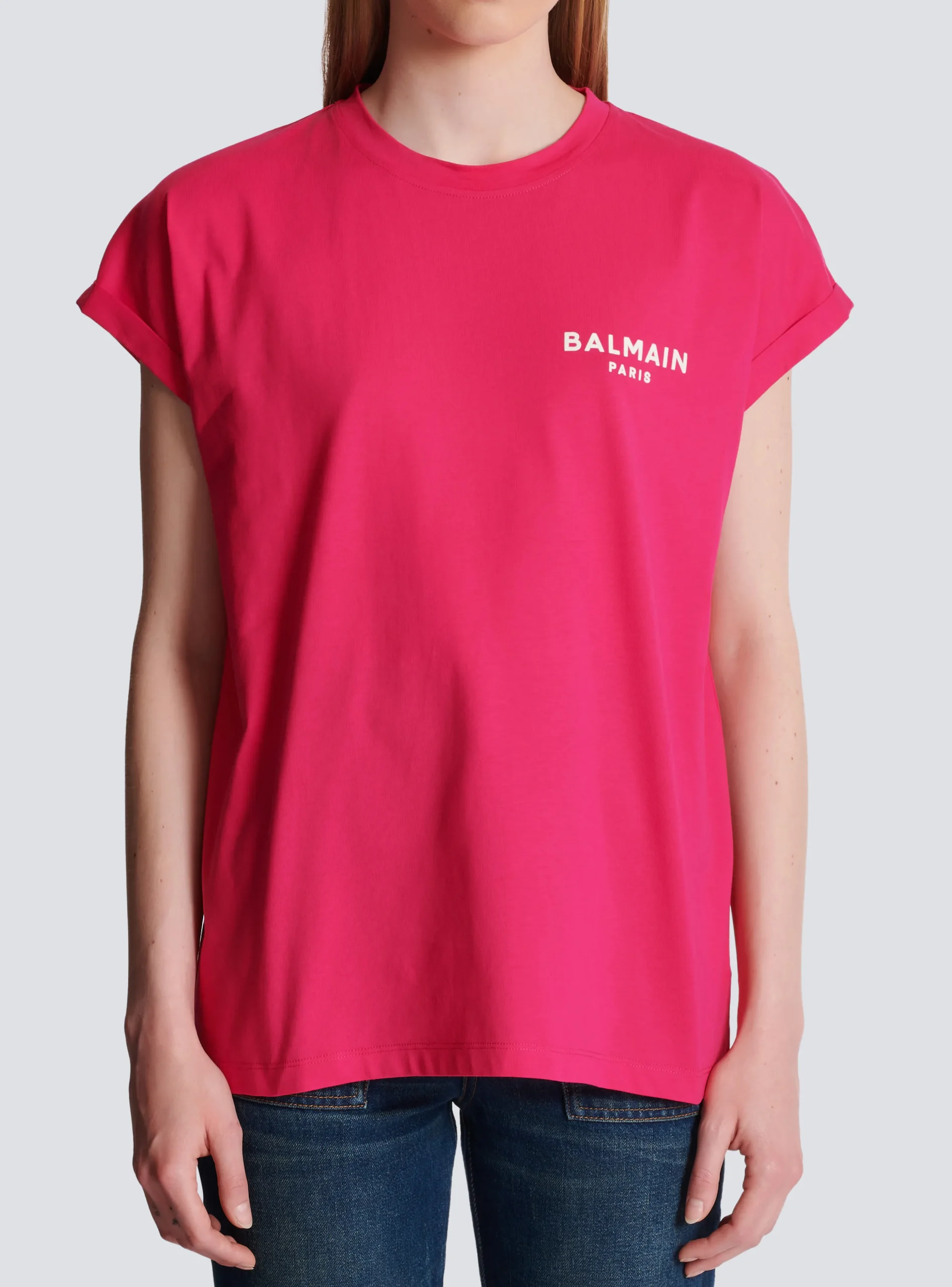 Women Balmain Flocked T-shirt