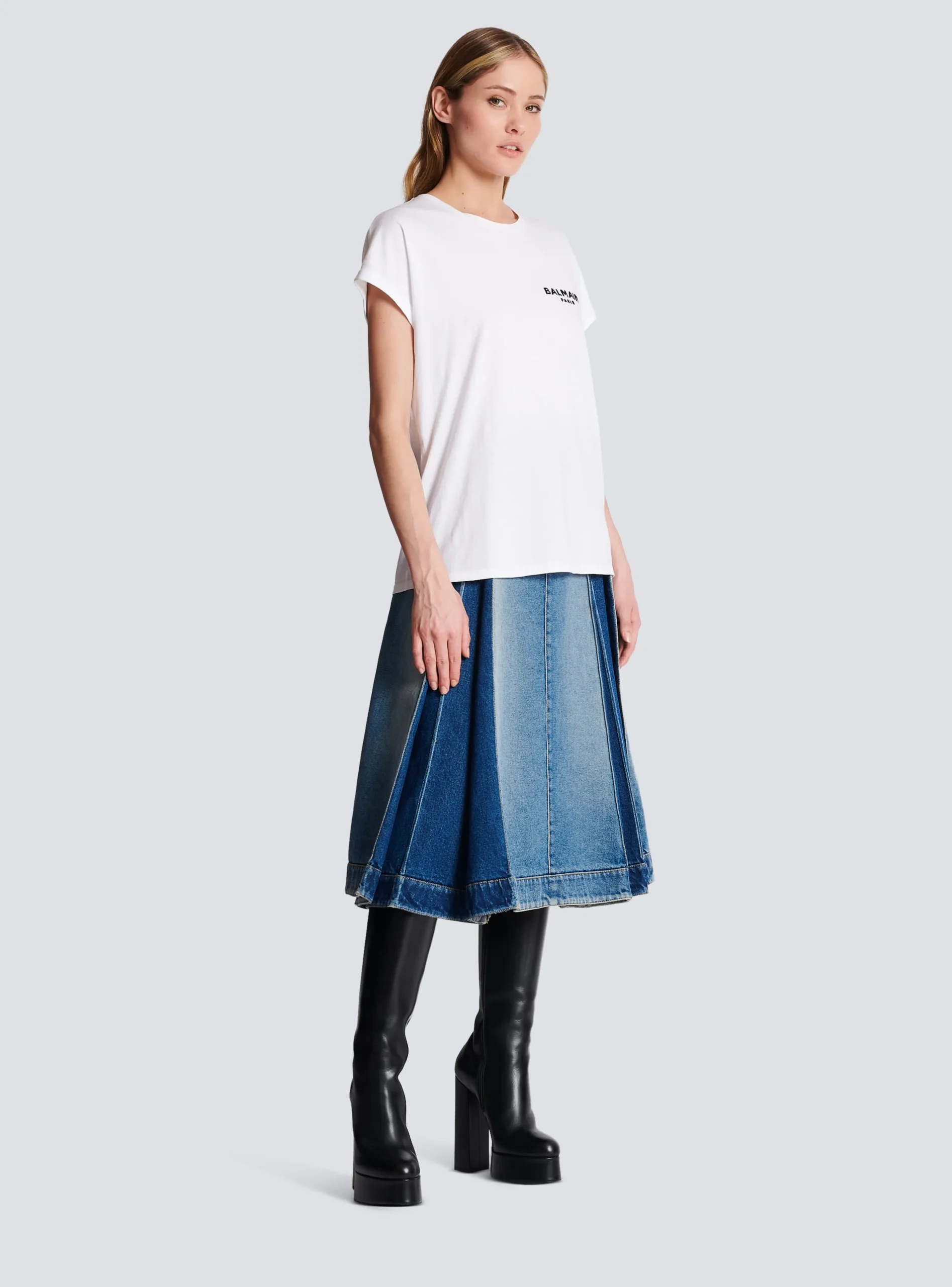 Women Balmain Flocked T-shirt