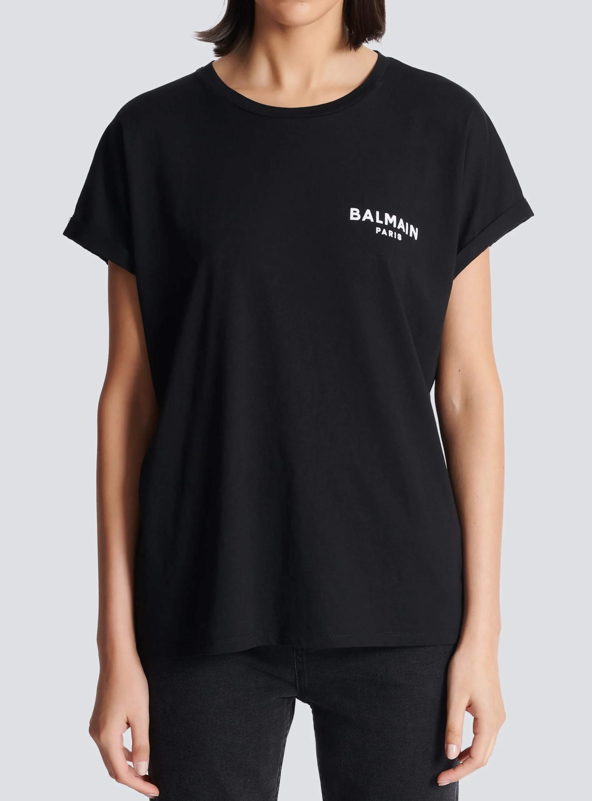 Women Balmain Flocked T-shirt