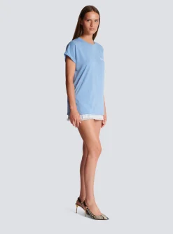 Women Balmain Flocked T-shirt