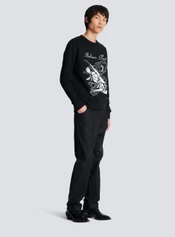Balmain Flower Print Sweatshirt