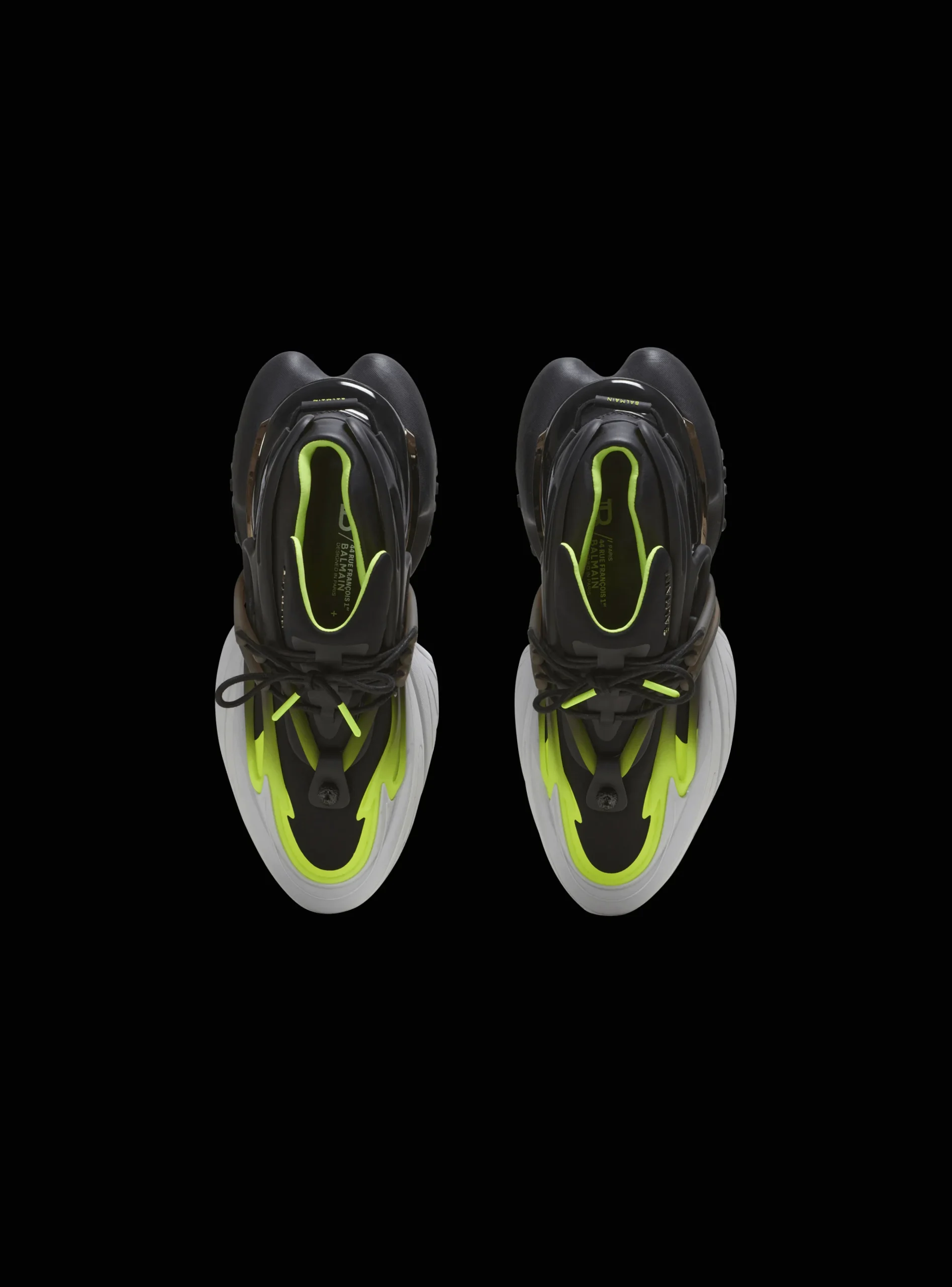 Balmain Fluorescent Unicorn Trainers In Neoprene And Leather