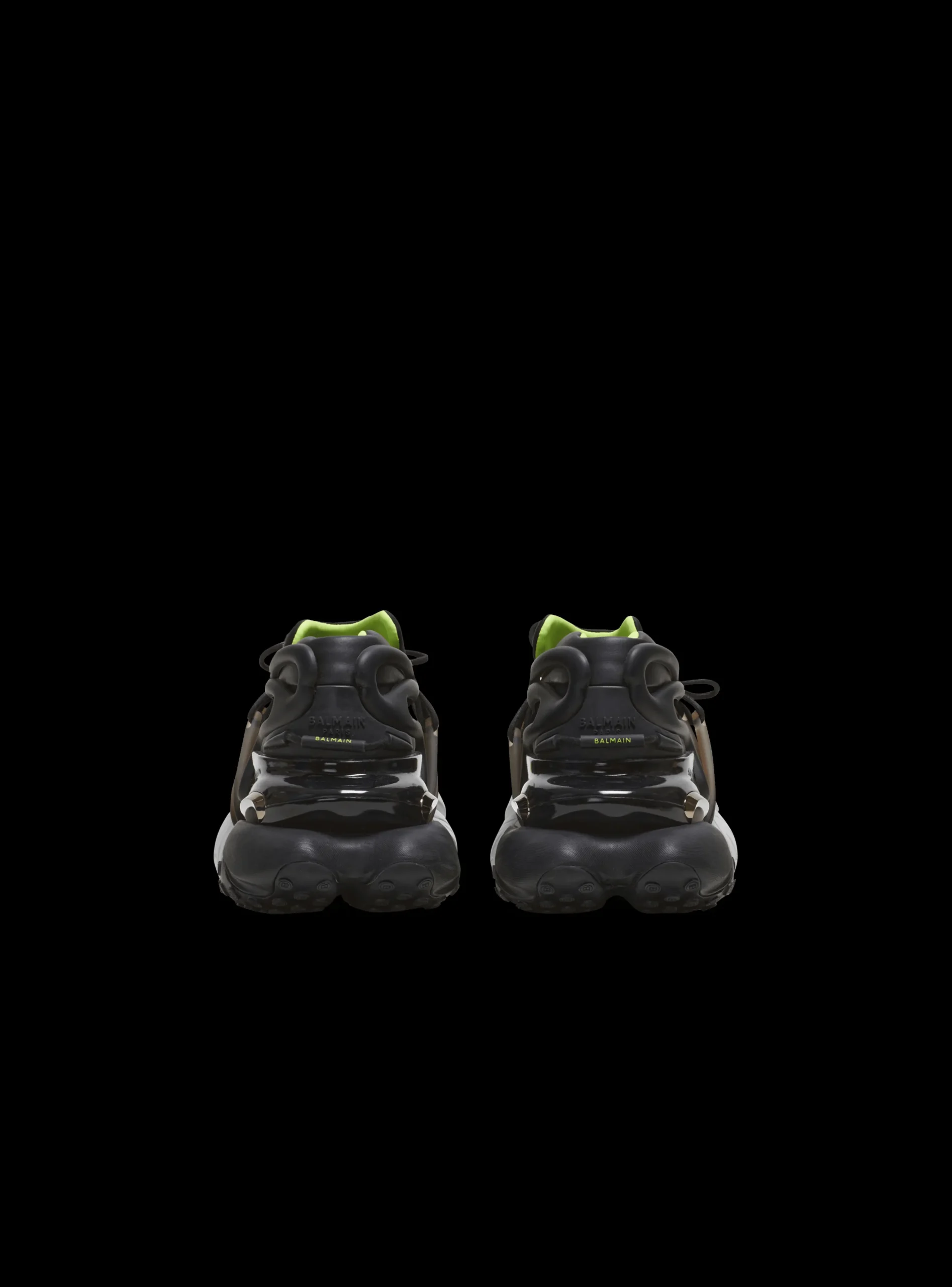Balmain Fluorescent Unicorn Trainers In Neoprene And Leather