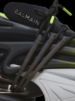 Balmain Fluorescent Unicorn Trainers In Neoprene And Leather
