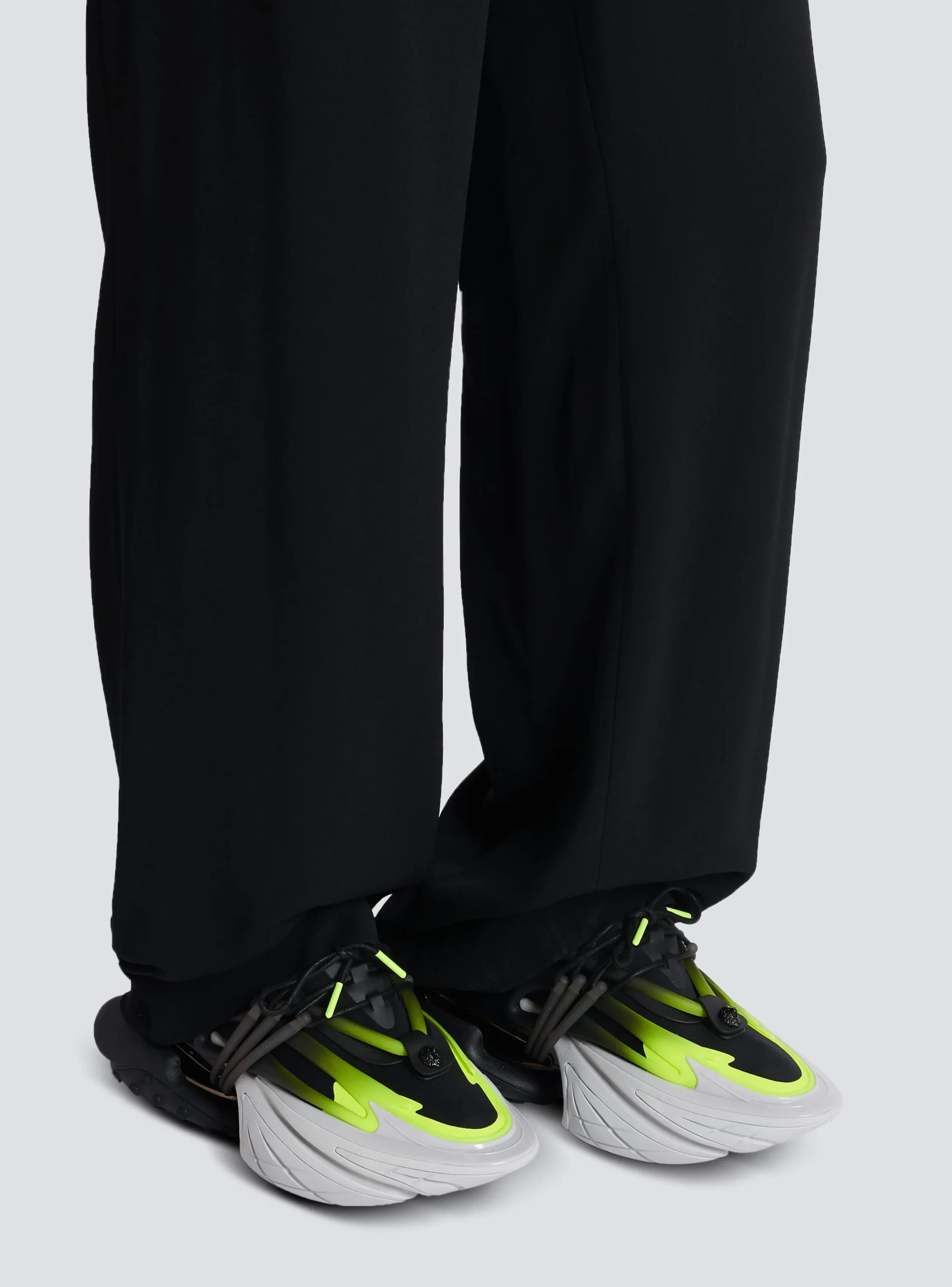 Balmain Fluorescent Unicorn Trainers In Neoprene And Leather