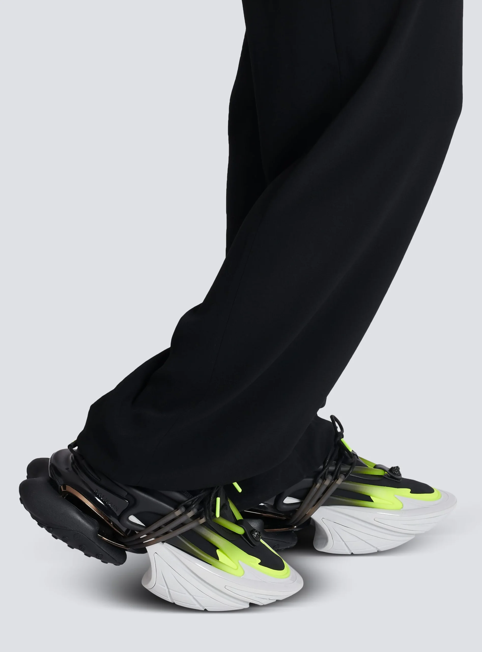 Balmain Fluorescent Unicorn Trainers In Neoprene And Leather