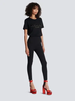 Women Balmain Grain De Poudre Form-hugging Stretch Trousers