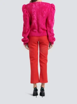 Women Balmain Grain De Poudre Trousers