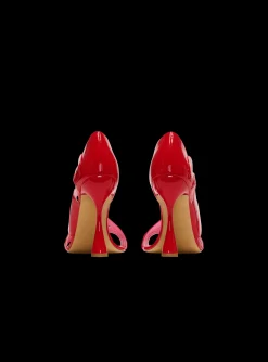 Women Balmain Heeled Eden Sandals In Patent Leather