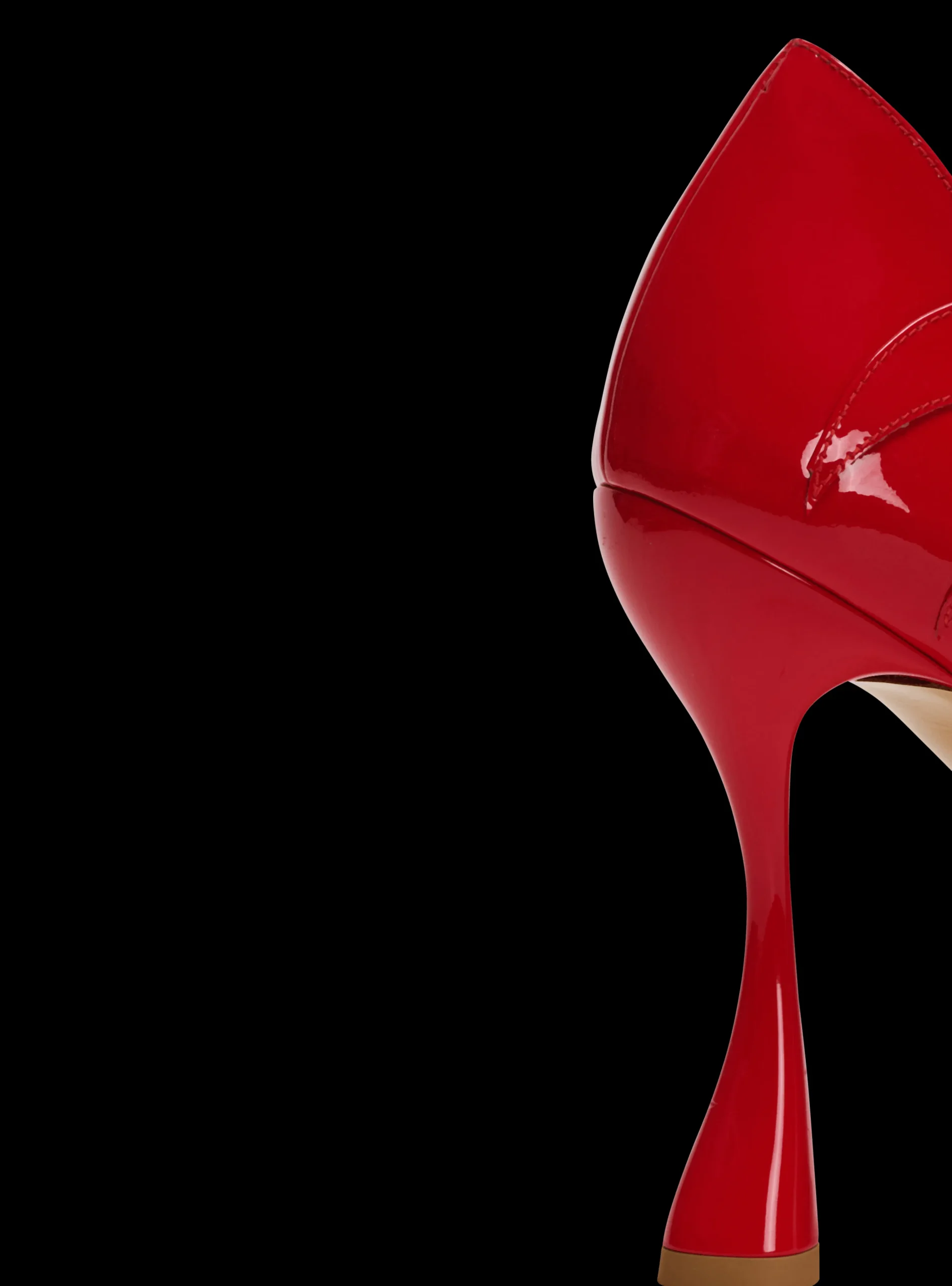 Women Balmain Heeled Eden Sandals In Patent Leather