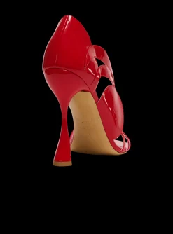 Women Balmain Heeled Eden Sandals In Patent Leather