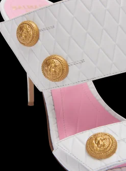 Women Balmain Heeled Eva Leather Mules