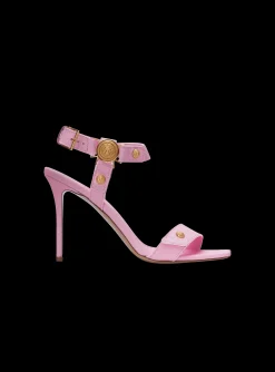 Women Balmain Heeled Eva Sandals In Calfskin