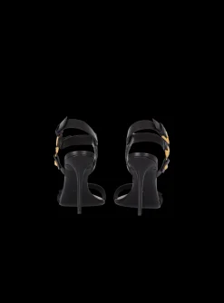Women Balmain Heeled Eva Sandals In Calfskin