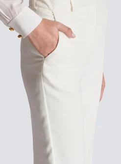 Women Balmain High-waisted Crepe Trousers