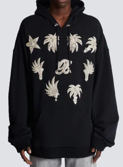 Balmain Hoodie With Embroidered Badges