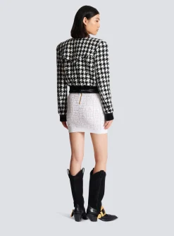 Women Balmain Houndstooth Tweed Jacket