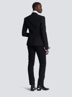 Balmain Jacket With Crystal-embellished Collar