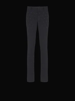 Balmain Jacquard Crepe Trousers With Stars