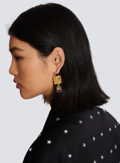 Women Balmain Key&Lock Earrings
