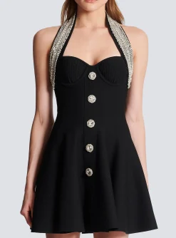 Women Balmain Knit Backless Dress
