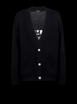 Balmain Knit Cardigan With Logo