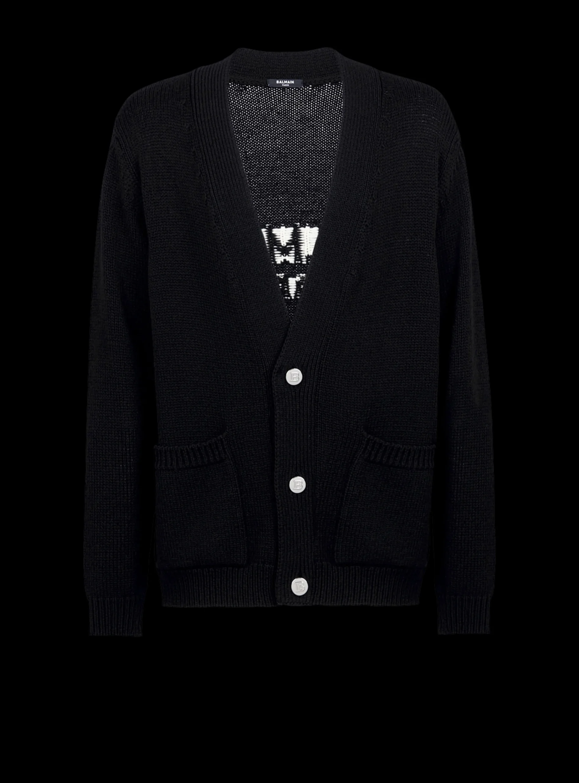 Balmain Knit Cardigan With Logo